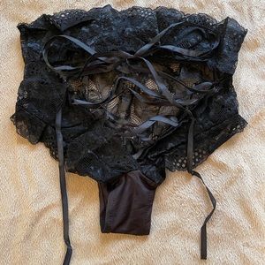 NWOT sexy panties with cross cross detail in back
